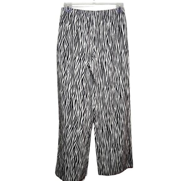 Josie Natori Women's Sleepwear, Zebra Print Wide Leg Lounge Pajama Pants, Sz M/L - Picture 9 of 9